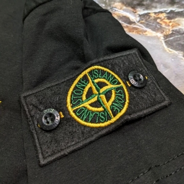 Мужская футболка Stone Island (черная и белая) Ф-939