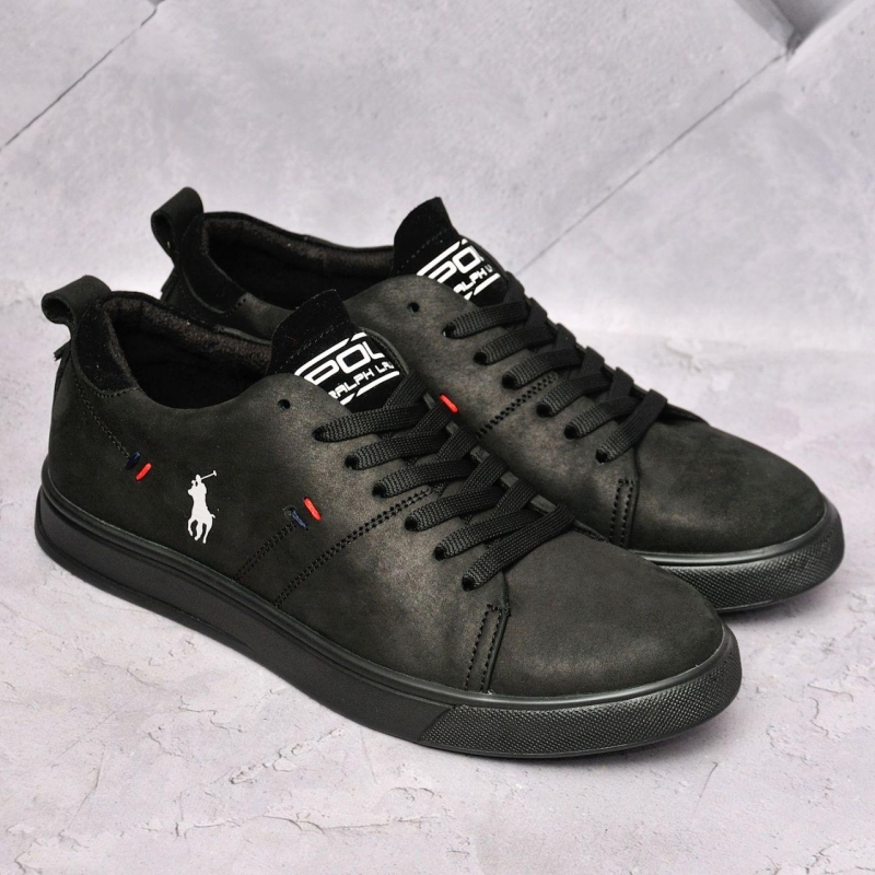 Мужские кеды Polo из натуральной кожи Т-576