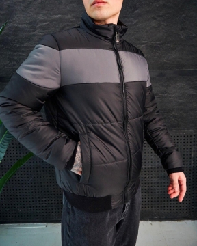 Мужская короткая курточка на весну без капюшона К-640