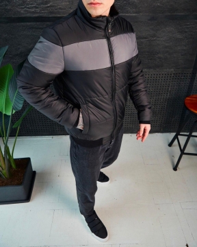 Мужская короткая курточка на весну без капюшона К-640