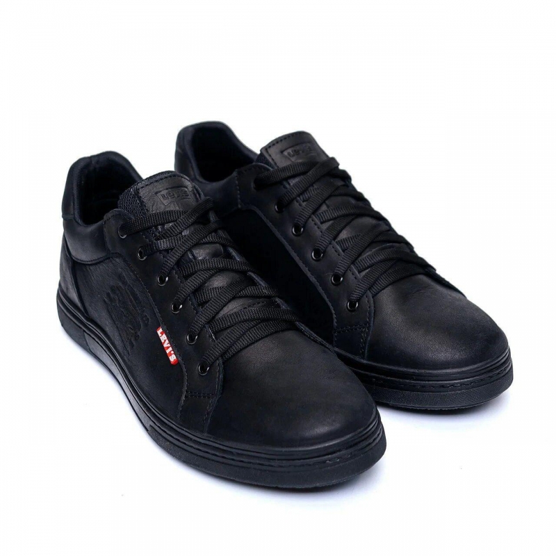 Черные кожаные кеды Levis Т-583