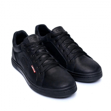 Черные кожаные кеды Levis Т-583
