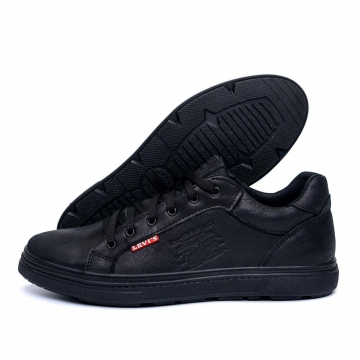 Черные кожаные кеды Levis Т-583