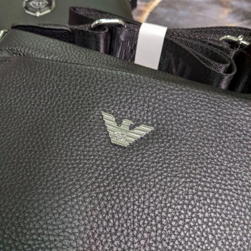 Брендовая мужская сумка через плечо Armani из натуральной кожи S-57