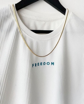 Белая модная мужская футболка freedom Ф-958
