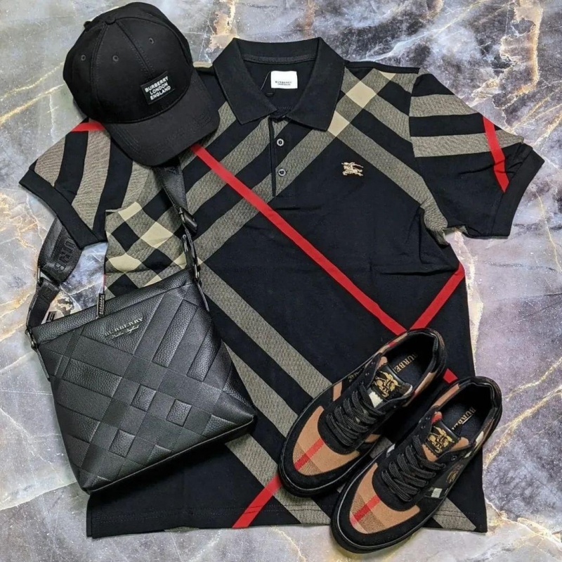 Брендовое мужское поло Burberry Ф-963