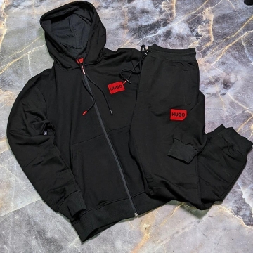 Брендовый спортивный костюм Boss с капюшоном К-458