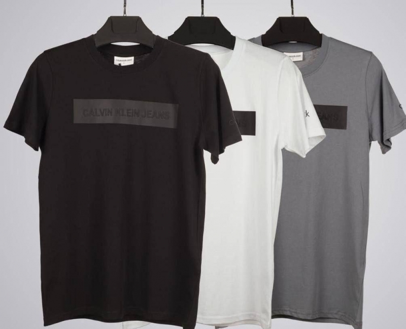 Однотонная футболка Calvin (черная и белая) Ф-978
