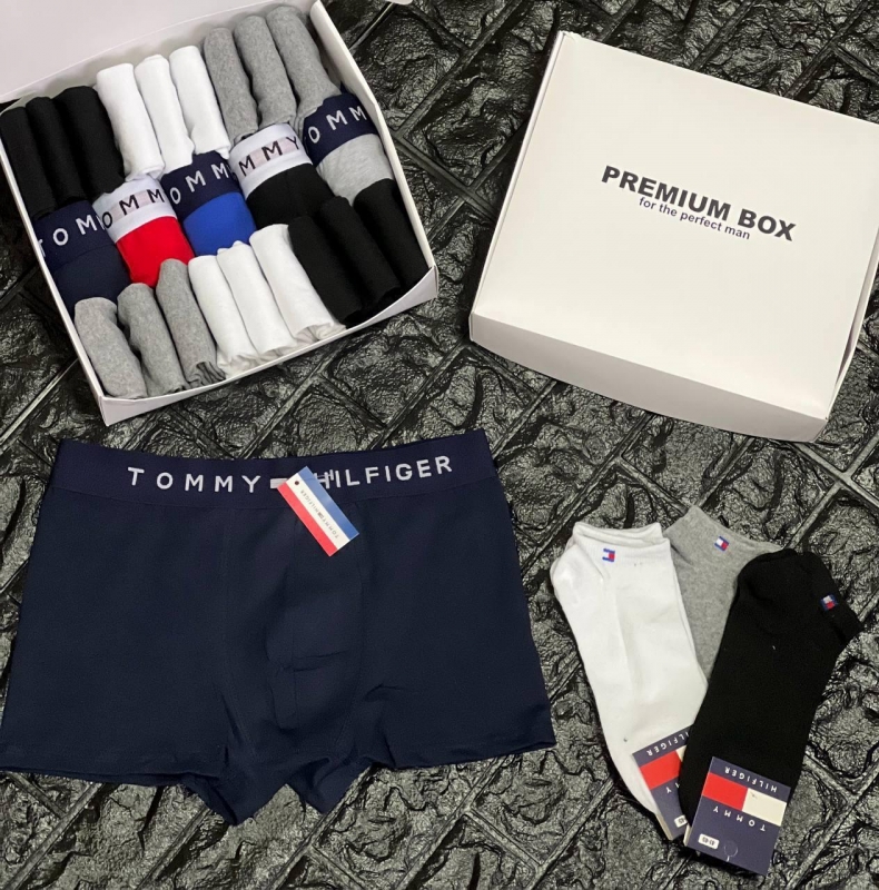 Мужской набор Tommy (труси 5 штук + носки 18 штук) Т-31