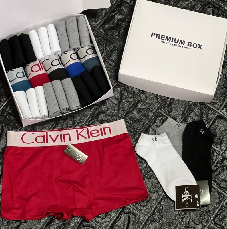Мужской набор Calvin (труси 5 штук + носки 18 штук) Т-32