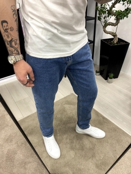 Стильные синие мужские джинсы D-627