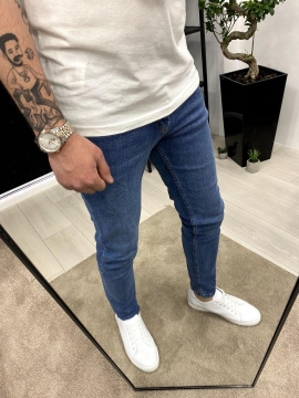 Мужские модные синие джинсы D-634