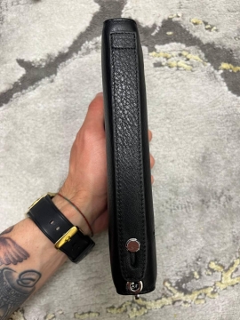 Брендовый мужской кожаный клатч Armani К-83