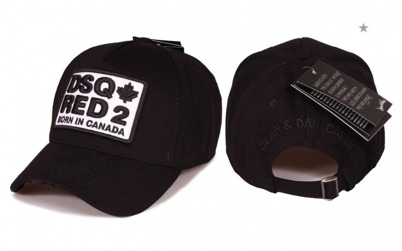 Модна чорна чоловіча кепка Dsquared К-95