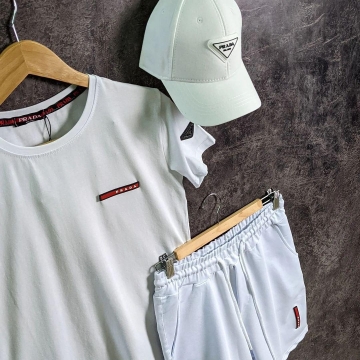 Белый летний комплект Prada К-514