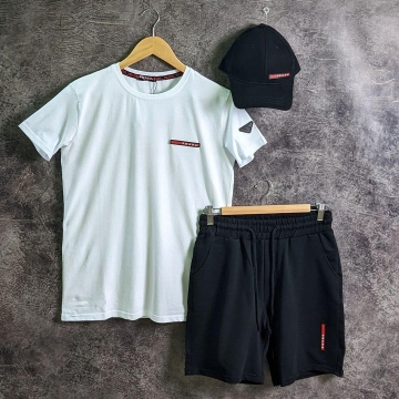 Белый летний комплект Prada К-514