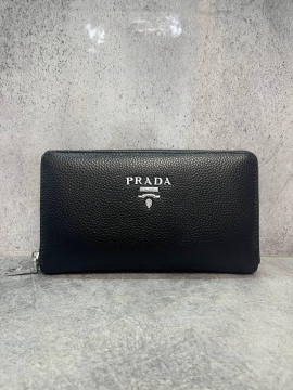 Брендовое кожаное мужское портмоне Prada К-84