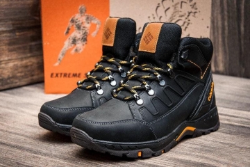 Черные зимние ботинки Columbia из натуральной кожи Т-670