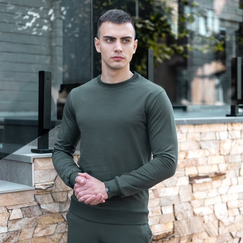 Темно-зелений світшот Pobedov Т-702
