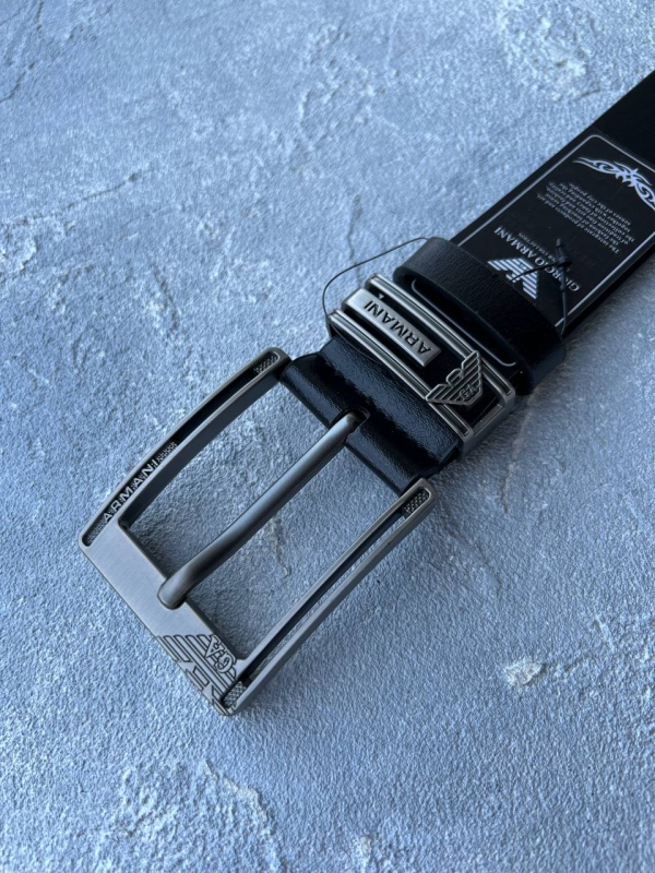 Стильный классический мужской ремень кожаный пояс Armani Р-235