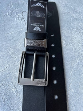 Стильный классический мужской ремень кожаный пояс Armani Р-235