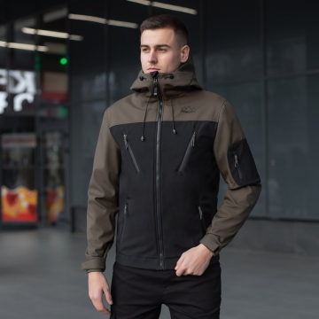 Стильная двухцветная демисезонная курточка К-775