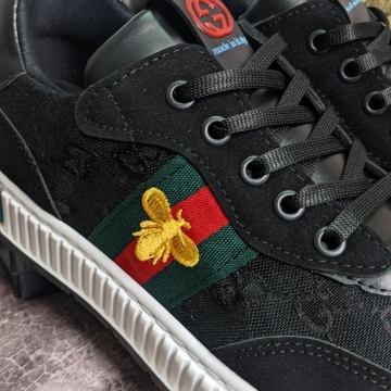 Модные брендовые мужские черные кроссовки Gucci Т-675