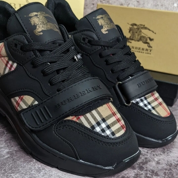 Брендовые черные мужские кроссовки Burberry Т-676