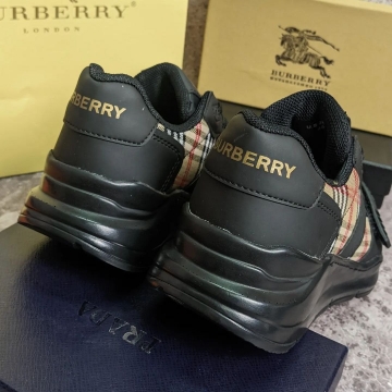 Брендовые черные мужские кроссовки Burberry Т-676