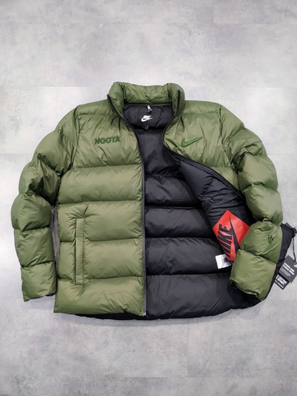Модный мужской пуховик Nike хаки К-813