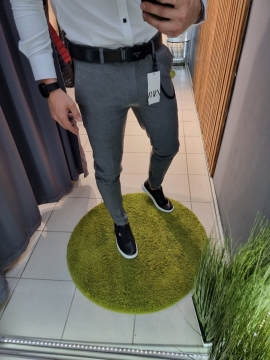 Стильные мужские серые брюки Zara Б-407
