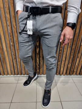 Стильные мужские серые брюки Zara Б-407