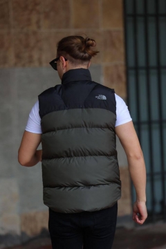 Мужская брендовая жилетка North Face хаки К-841