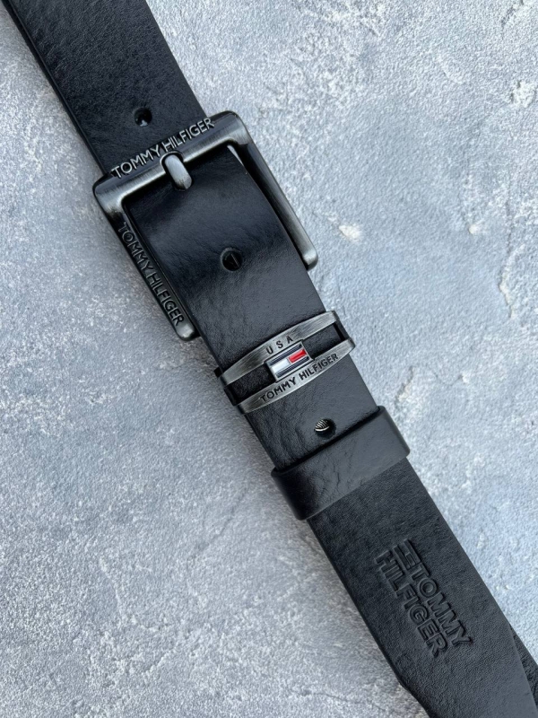 Стильный кожаный мужской ремень Tommy Р-250