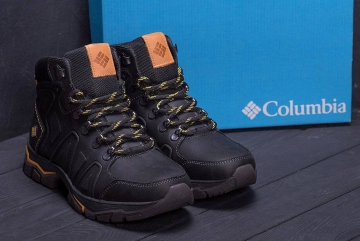 Черные мужские ботинки Columbia на меху Т-736