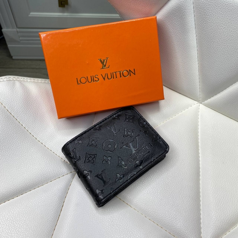 Черный мужской брендовый кошелек LV К-102