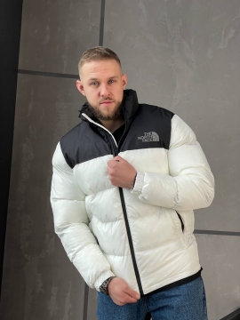 Белая мужская зимняя куртка TNF К-905