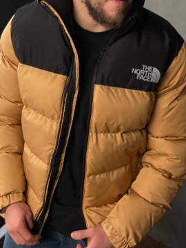 Модная зимняя светло коричневая куртка TNF К-906