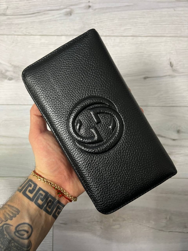 Мужской брендовый кожаный клатч Gucci К-105