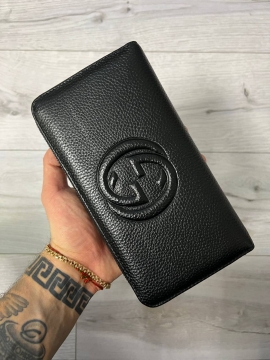 Мужской брендовый кожаный клатч Gucci К-105
