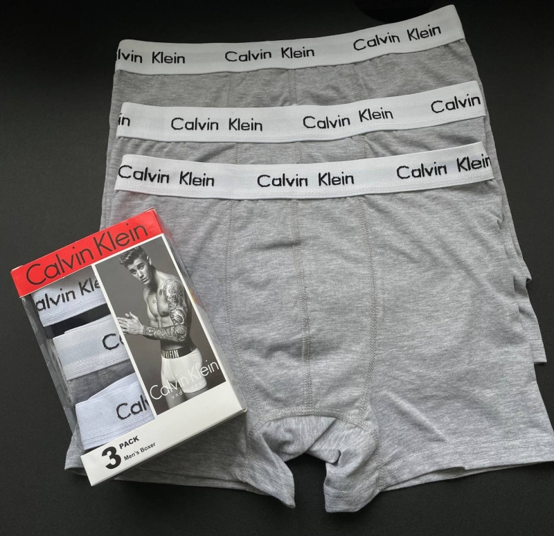 Набор мужских серых трусов calvin 3шт Т-41