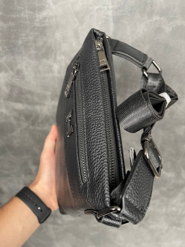 Мужская кожаная сумка Hermes через плечо С-83