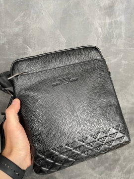 Чоловіча шкіряна сумка Armani через плече С-84