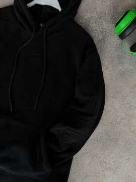 Модный черный утепленный спортивный костюм Nike К-615