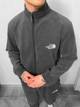 Модный темно серый теплый костюм The north face К-624