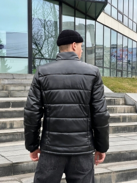 Мужская куртка из экокожи на весну-осень К-935