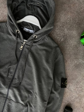 Темно серый весенний спортивный костюм Stone island К-626