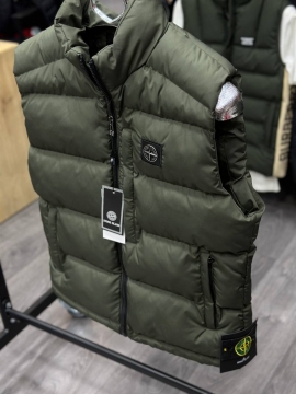 Модна брендова жилетка Stone island хакі К-960