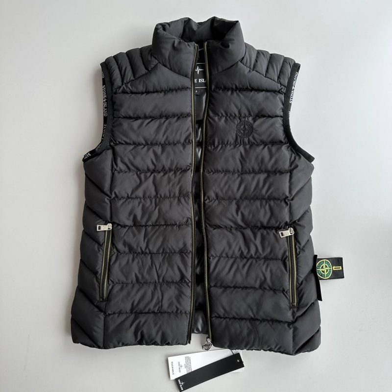 Стеганая черная жилетка Stone island К-976