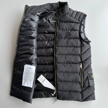Стеганая черная жилетка Stone island К-976